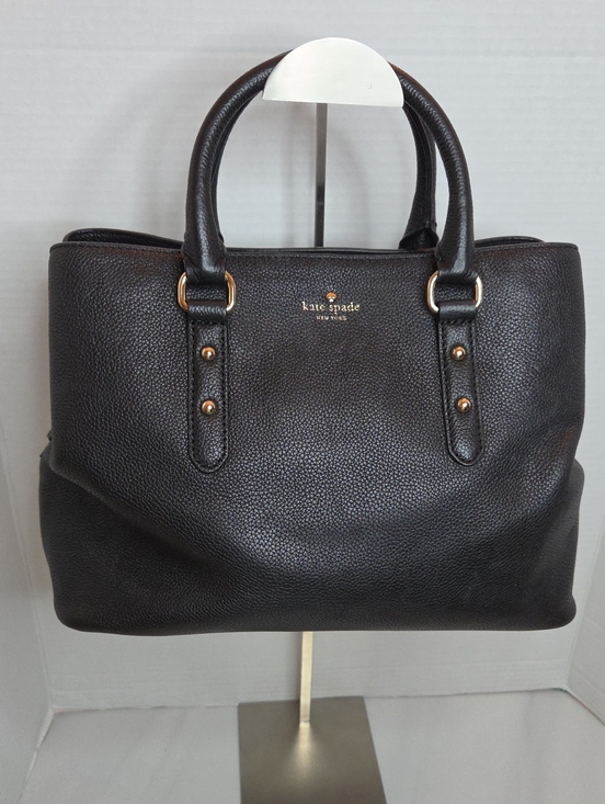 kate spade Handbags - Kate Spade Larchmont Avenue Evangelie Satchel In Black Pebbled Leather